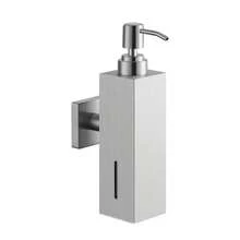 1个不锈钢方形皂液器 - 可重复灌装乳液瓶，落地式或壁挂式，适用于肥皂、洗发水、沐浴露和护发素，提供亮面、拉丝、黑色、金色饰面可选。 - 多色 - 查看 15