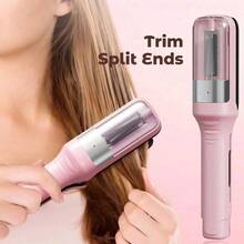 Women's Split End Trimmer, 2-In-1 Hair Cutting & Trimming Device With Clips, Salon-Quality Home Use, Suitable For Wet/Dry Hair, Hair Care Tool - Pink - View 3