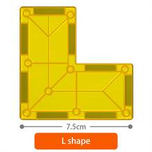 VINEDI, juego de construcción de bloques magnéticos, azulejos magnéticos, juguetes educativos Montessori para niños, regalo para niños y niñas - cuadrado 4 piezas - Ver 16