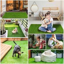 1 pieza Almohadilla de baño para perros de césped artificial, inodoro de césped falso reutilizable para mascotas, alfombra de entrenamiento para orinar para perros - Multicolor - Ver 3