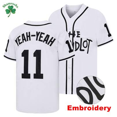 Yeah-Yeah #11 Bel Air Sandlot 电影白色棒球衫，字母刺绣训练比赛棒球服，电影爱好者礼物