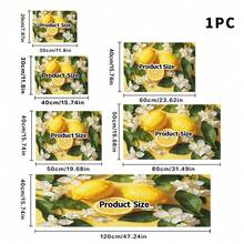 1pc Dish Drying Mat, Coffee Machine Mat, Polyester Lemon Floral Pattern Absorbent Draining Mat, Suitable For Dining Table And Cafe, Multi-Purpose Drainage Pad, Home Gift, Tabletop Decor - XYLSD-197 - View 13