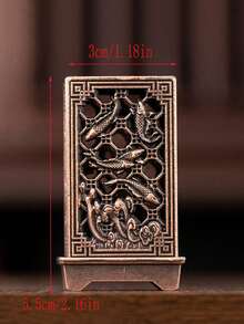 1pc Chinese Traditional Plum Blossom, Orchid, Bamboo & Chrysanthemum Design Metal Incense Holder, Suitable For Home Aromatherapy, Alloy Incense Burner Stand - No Incense Decor - Multicolor - View 21