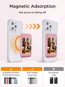 Custom Photo & Text MagSafe Wallet, Personalized Card Holder, Magnetic Wallet Design, Compatible With IPhone 16/15/14/13/12/11 Pro Max Plus X XS XS Max - Multicolor - View 4