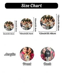 1pc Customizable 2D Printed Personalized Photo Design Wall Clock, Customizable Photo Clock With Photo Or Logo - Customized Clock Face, 3 Sizes, Acrylic UV Printing - Souvenir, Round Frame, College Design - Perfect Gift For Retirement Party, Her/Him, Friends, Colleagues - Sentimental Personalized Gift, Suitable For Home, Bedroom, Living Room, Commemorative Personalized Gift For Family, Friends, Couples, Birthday Anniversary Clock - Multicolor - View 9