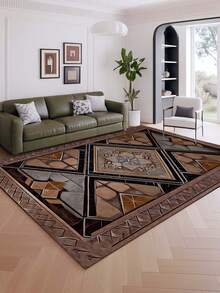 1pc Luxury Style Indoor Decorative Large Rug, New Faux Wool Washable Bottom Indoor Carpet, Living Room Rug, Sofa Rug, Bedroom Rug, Bedside Anti-Slip Mat, Room Floor Mat, Dining Kitchen Rug, Office Chair Pad, Entryway Doormat, Outdoor Picnic Blanket, Outdoor Camping Mat - Multicolor-1 - View 12