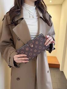 Unisex Printed Bi-Fold Soft Wallet Card Holder Festival Graduation Teacher Appreciation Gifts Birthday Gift Mother Gifts Mothers Day Gift Holiday Essentials Graduation Gifts Cute For Women Money Wallet Mini Wallet Purse Wallet Small Wallet Coin Wallet Travel Essential - Brown - View 8