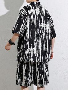 Men Shirt Co-Ords - Black - View 6