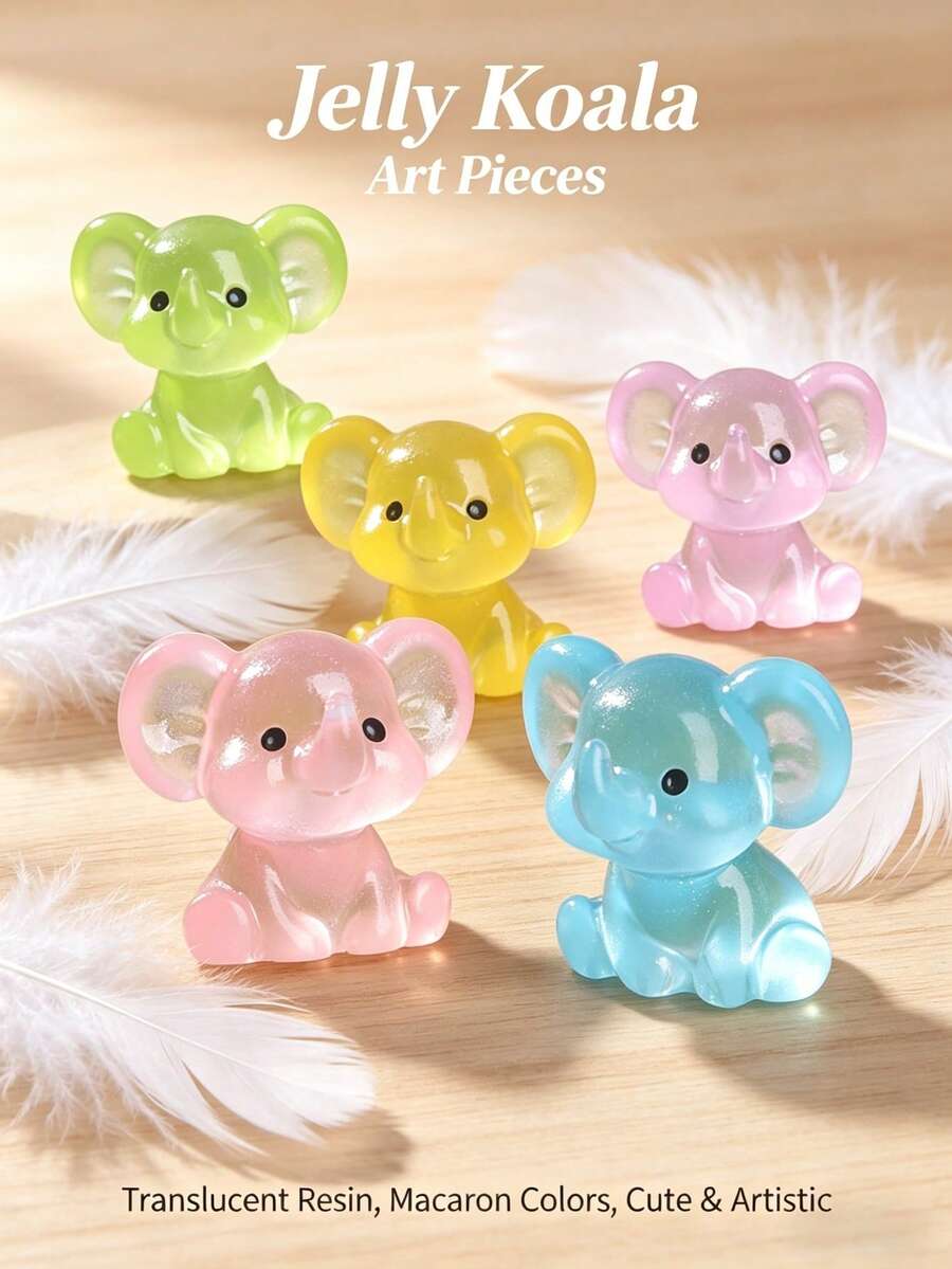 50pcs/30pcs/10 Decoraciones de animales con forma de elefante pequeño y coche, (Color aleatorio) Animales pequeños lindos DIY, Modelos en miniatura de plástico ocultos, Adecuados para decoración del hogar, jardín en miniatura, paisaje del hogar, acuario, regalos de manualidades navideñas, regalos de fiesta, macetas de suculentas, paisajismo de musgo que se transforma instantáneamente en un lindo mundo submarino, decoración de tanque de peces: Material resistente al agua - multicolor - Ver 1