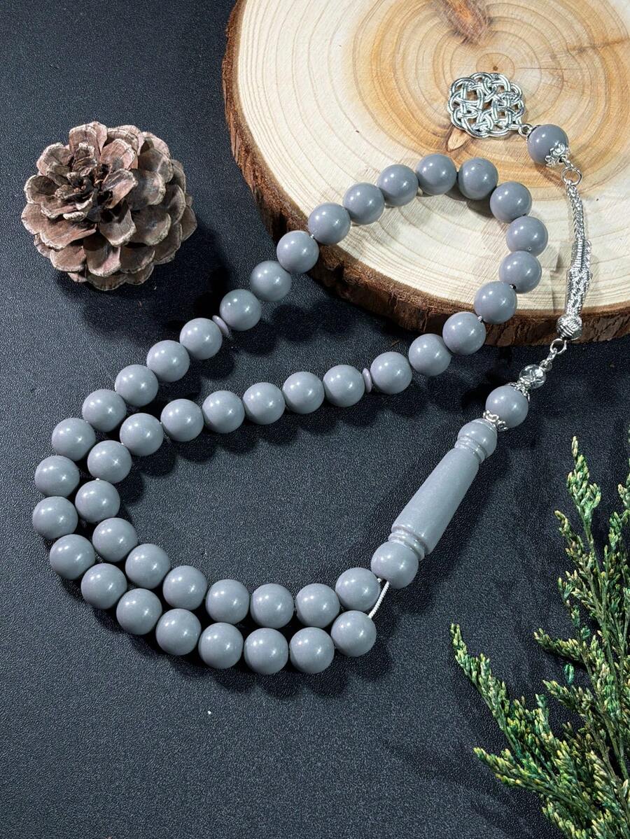 1串45颗灰色亚克力念珠，轻便型念珠 - 彩色 - 查看 1