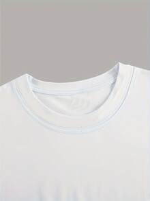 -Women's Short-Sleeved Shirt, Round Neck, BECAUSE IS WRONG Print - Women's Garment, Comfortable Fit, Classic Design. - White - View 5