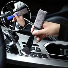 Brosse de détail pour accessoire automobile - Outil de nettoyage à poils doux, convient pour le tableau de bord, les bouches d'aération et les interstices - Sans pile requise, brosse à poussière en plastique, pour les détails de voiture et le nettoyage intérieur, Brosse avec manche mode, Brosse à poils en plastique, cadeau de Noël - Multicolore - Voir 4
