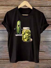 Plus Size T-Shirts - Black - View 7