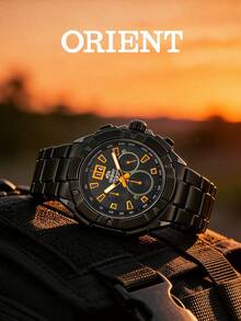 Orient 男士時尚運動腕錶，三針計時碼錶設計，極具魅力。搭載自動機械機芯，100米防水＋測速計功能。大直徑鋼帶外觀堅固強悍，結合計時碼錶與日期顯示功能。高品質男士腕錶，展現個性風格，適合運動場合與日常配戴，適合作為個人使用或禮品。型號：FTV00006B0 - 黑色 - 查看 2