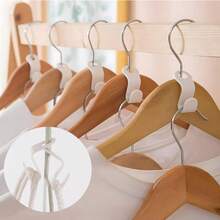 Hanger Connecting Hooks Wardrobe Space-Saving Stackable Clothing Household Stackable Hooks/10-30-50 Pcs - White - View 2