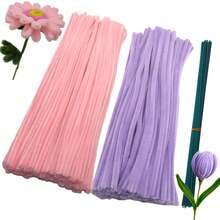 210 pièces Kit d'artisanat de tiges chenille bicolores : 200 cure-pipes et 10 tiges florales dans les séries rose, bleu, violet | DIY convivial pour débutants avec une densité supplémentaire pour des créations satisfaisantes et des cadeaux de fête - 200 cure-pipes bicolores + 10 guirlandes de fleurs - Voir 7