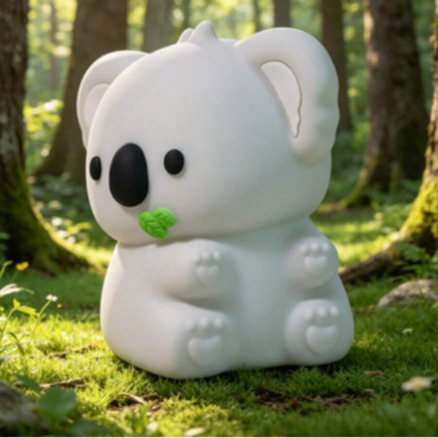 Đèn ngủ hình gấu Koala, đèn hỗ trợ giấc ngủ cho trẻ em bằng chất liệu silicon, có thể điều chỉnh độ sáng bằng cảm ứng và hẹn giờ, đèn ngủ sạc được, quà tặng hình động vật dễ thương phù hợp cho bé gái và bé trai. - Nhiều màu - Xem 1