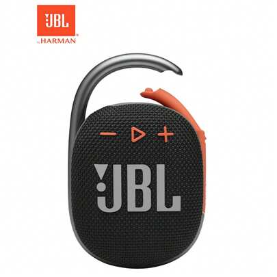  JBL Clip 4 便携式蓝牙音箱，无线音箱，适用于家庭、户外和旅行，IP67 防水防尘，黑橙色