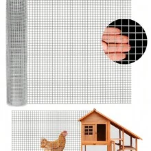 Heavy Duty 1/2 Inch Hardware Cloth – 19 Gauge Galvanized Welded Wire Mesh,  Hot-Dipped For Rust Resistance – Ideal For Chicken Coops, Rabbit Cages, Garden Fencing, Rodent Control – Silver - Silver0.9*15m - View 1
