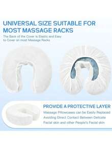 Breathable Disposable Dust-Proof Anti-Pollution Elastic Band Non-Woven Fabric U-Shaped Pillow, U-Shaped Pillow Cover, Pillow Case, Suitable For Beauty Salon - Multicolor - View 3