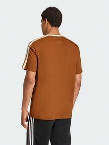 Adidas 男士轻便运动 LUX 咖啡杯图案短袖T恤 JZ5070 - 芥末黃 - 查看 3
