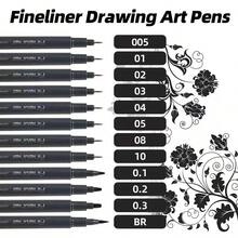 12pcs/Box Hook-Line Hand-Painted Special Brush, Student Waterproof Quick-Sketch Painting Water-Based Pen Set - Sets - View 6