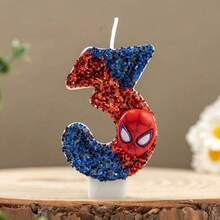Superhero Themed Fun Cartoon Number 0-9 Birthday Cake Topper, Party Gift, Children's Birthday Candles - Multicolor - View 4