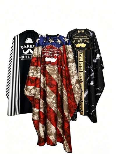 一件时尚可调节美发披肩，防水防油，易于清洁，尺寸为140*160厘米，适用于理发师和美容院 - 专业美发服务披肩