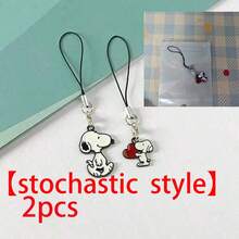 SNOOPY 1pc/2pcs Cartoon Collaboration Phone Lanyard, Fish Shaped String Pendant, Personalized Anime Accessories For Girlfriend, Couple, Parent-Child (Random Style) - Multicolor - View 10