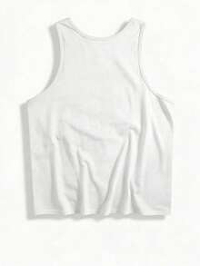 Men's Tank Top | Men's 100% Cotton Graphic Tank Top | Summer Crew Neck Sleeveless Tank Top, Fashion Casual Street Style - trắng - Xem 4
