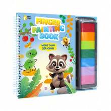 beartale Princess Finger Painting Coloring Book Set, 30 Pages DIY Art Craft With 7-Color Ink Pad, Montessori Toys, Kids Arts & Crafts Supplies, Cute Graffiti Painting Paper Book, Fun Travel Games, Back To School, Birthday Gift Toys For Girls Boys - Multicolor - View 18