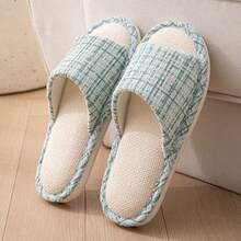 1 Pair Unisex Linen Slippers, Moisture Wicking Non-Slip Indoor Slippers, Breathable Home Slippers For Men & Women, All Season Insulation,Galentines,Puppy,Carnival,Party Decorations,Shoe,Spring Summer Picks,Brides Maid Gifts,Room,Bedroom Decor,Beach,Travel,For Men,For Women,Vacation,Cute Stuff,Mother's Day Gift,Bedroom Decor,Garden,Kitchen Decor,Summer,Beach,Travel Essentials,Room Decor,Squishy,Graduation,Shoe Rack,Storage Saver,Outdoor,Garden,Travel Essential,Portable,Beach Essential,Graduation Season,Commencement,Graduation Ceremony,Graduation Gift,Graduation Present,Graduation Gift,Graduation Present,Congrats Grad,Congratulations Graduate,Valedictorian,Finish School,Graduation Party - Multicolor - View 24