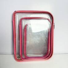 3 pièces/set Trousse de maquillage transparente, pochette de rangement en Animaux De Compagnie avec fermeture éclair, convient pour les cosmétiques, les fournitures pour animaux de compagnie - boîte de rangement transparente, design empilable, fermeture sécurisée, sac organisateur de toilette transparent, sac à cosmétiques portable, boîte de rangement de salle de bain pour les vacances - Multicolore - Voir 6