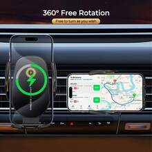 REMAX 15W Fast Wireless Car Mount, Infrared Auto Clamp, Triangle Lock Anti-Shake, 360° Rotation, Smart Chip Cool Charging – For 4-7.2" IPhones & Android, IPhone Charger, Type-C Charger - Charger - View 6