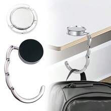 1/2pcs Folding Bag Hanger Rack Portable Alloy Handbag Table Hook Non-Slip Multipurpose Purse Key Holder Storage Accessories Organizer Display Stand - View 1