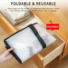 4/1pc Moving Packing Bag - Foldable Household Large-Capacity Woven Bag, Waterproof And Oil-Resistant, Double-Opening Zipper, Bedding Storage Bag - Multicolor - View 4