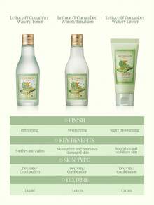 SKINFOOD 生菜黄瓜保湿霜 60ml - 滋养舒缓 | 轻盈凝胶质地，韩国护肤，适合敏感肌肤，提供良好的保湿效果，控油，淡化细纹，无油无硅妆前乳，适合女性和女孩，春夏适用，适合Y2K时尚派对，适合生日、母亲节礼物、派对，最佳颜色，适合新娘、情人节、暑假 - LETTUCE & CUCUMBER WATERY CREAM - 查看 8