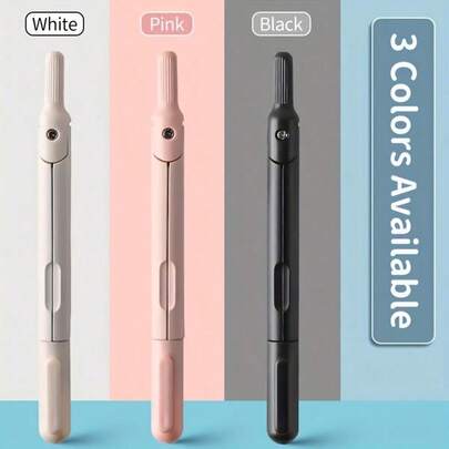 1pc Automatic Compass Set - Random Color - Precision Compass Set - Student Drawing Set (Compass + Eraser + Lead), Metal Drafting Tools, Suitable For Students And Professionals, Portable School & Office Supplies