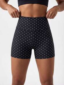 FWH Sweet Street Style Polka Dot Shorts Sports - Black - View 3