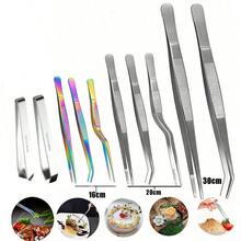 5pcs/3pcs/1pc 304 Stainless Steel Kitchen Tongs Set, Precision Serrated Tip Food Tongs, Multi-Size Cooking Tongs Suitable For Plating, Grilling, Seafood, Desserts And Chef Cooking - Multicolor - View 1