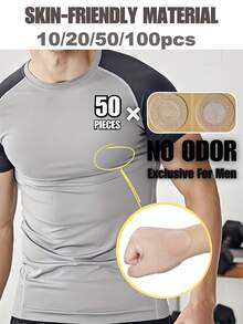 1/10/20/50/100pcs Men's Nipple Pads Anti-Friction Stickers, Disposable Breathable Anti-Chafing Nipple Covers, Invisible Super-Thin Summer Antichafing Nipple Covers, Invisible Nipple Covers, Disposable, Anti-Friction Cover Protection Patches - Multicolor - View 2