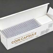 100pcs/30mm Transparent Coin Holders, Coin Collection Storage Boxes - Multicolor - View 16