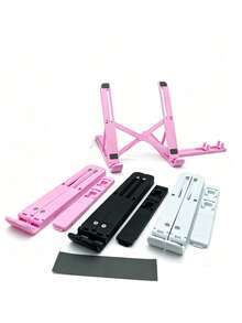 1-Pack Black Foldable Portable Laptop Tablet Phone Stand With Extended Phone Holder Adjustable Cooling Stand - View 8