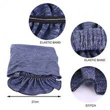 Hijab Cancer Chemo Stretchy Cotton Hat Turban Cap Cover Hair Loss Head Scarf Wrap Pre-Tied Headwear Strech Bandana - 灰酒卡其 - 查看 3