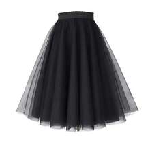 1pc Women's Mesh Skirt 70cm Versatile Runway Style Halloween - Multicolor - View 6