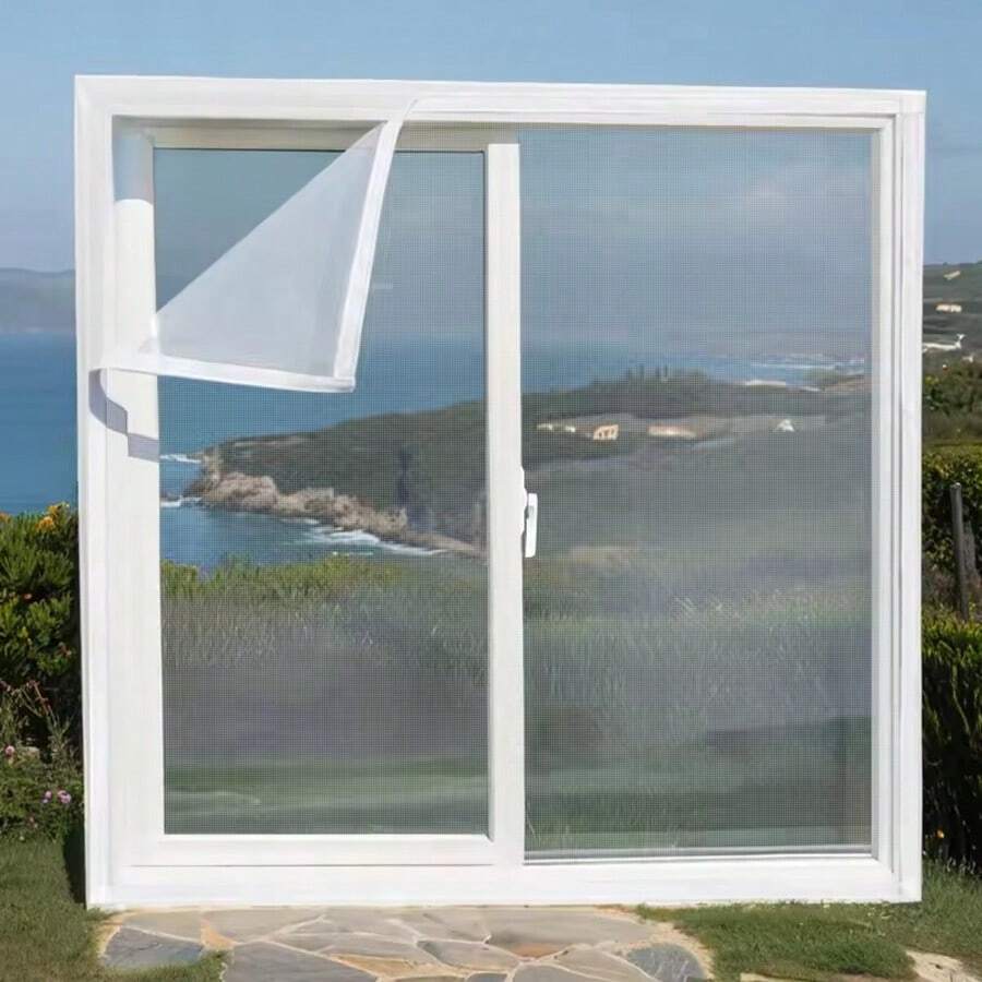 1pc Summer Anti-Mosquito Mesh Net, Nano DIY Window Mosquito Net, Portable Installation Without Drilling, Adhesive Hook And Loop Mosquito-Proof Window Screen