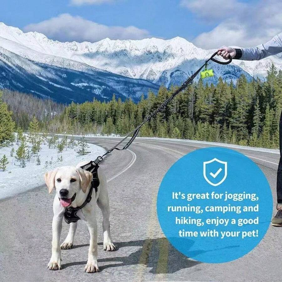 1pc Large Dog Leash, Reflective For Safety - Multicolor - View 1
