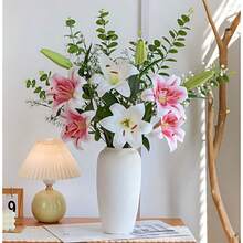 1/3/5 buc. Decor de flori artificiale cu crini, piesă centrală de masă realistă, potrivită pentru Ziua Îndrăgostiților, cadouri, zile de naștere, absolvire, decorațiuni interioare, întoarcerea la școală, nunți, petreceri - Multicolor - Vizualizare 1