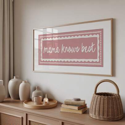 Tranh in không khung "Mẹ biết điều tốt nhất" - Quà tặng Ngày của Mẹ, tranh canvas treo tường trang trí phòng khách, phòng ngủ, phòng ký túc xá.