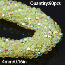 90-163 piezas Cuentas facetadas multicolor, cuentas sueltas para hacer joyas DIY como pulseras, collares, tocados, pendientes, suministros de artesanía de cuentas hechas a mano - Cuentas de vidrio hechas en casa - Ver 29